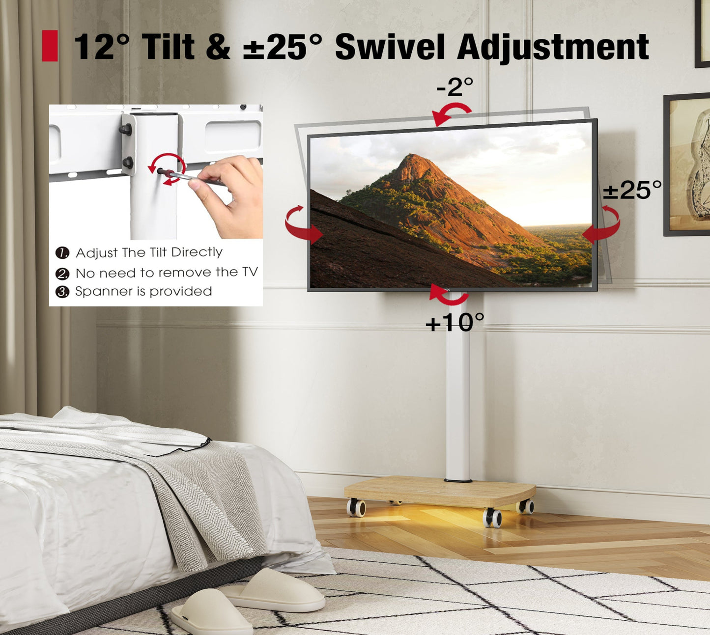 CE FT75 Mobile TV Stand with LED light