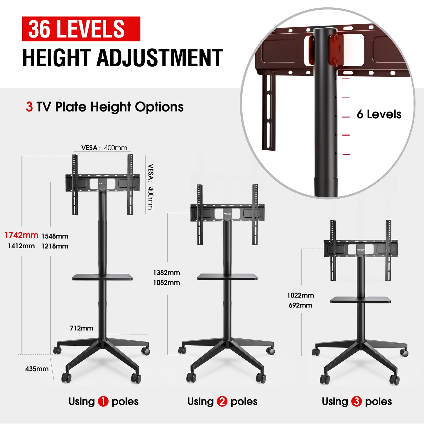 CA TCB65 Mobile TV Stand
