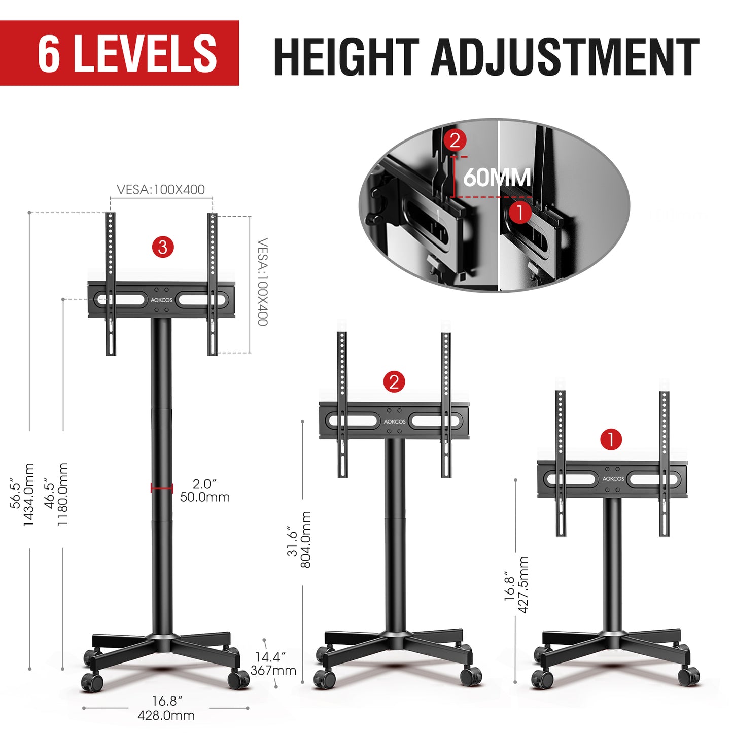 CA TCA65 Mobile TV Stand