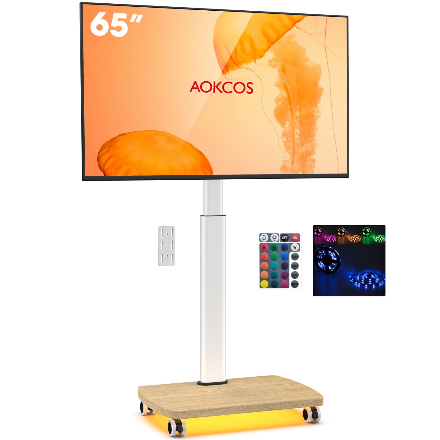 CE FT65 Mobile TV Stand with LED Lights