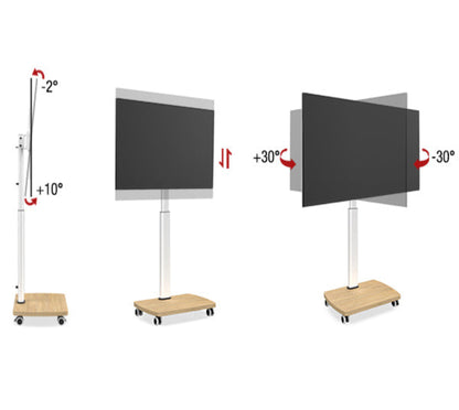 CE FT65 Mobile TV Stand with LED Lights